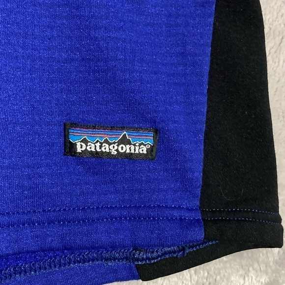 Patagonia Polartec Regulator Sleeveless Pullover Half Zip Vest Blue & Black S - Picture 2 of 8